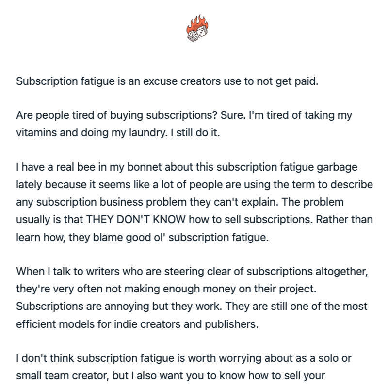 Screenshot from Revenue Rulebreaker issue